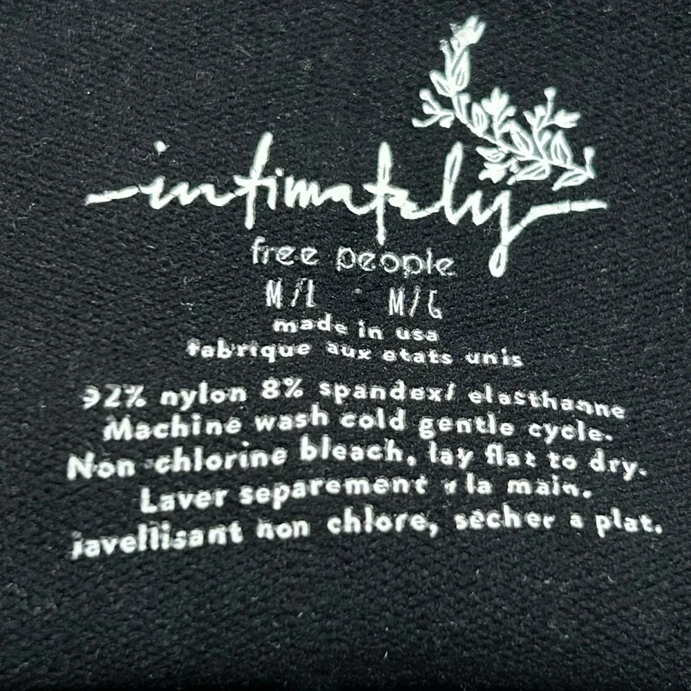Free People Intimately Free Black Bridget Thong Bodysuit. Size M/L - Picture 2 of 5